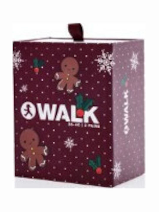 Walk Bamboo Damen Weihnachtssocken Black/Red 2Pack