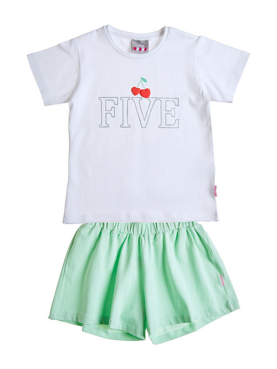 Kids' Set with Shorts Summer 3pcs White