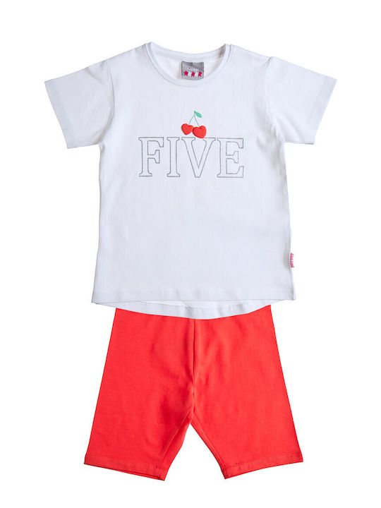 Kids' Set with Shorts Summer 3pcs White