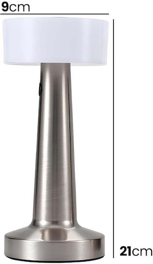 Avizar Kabellose Touch LED Ambientlampe Mit 3 Lichtmodi Silber
