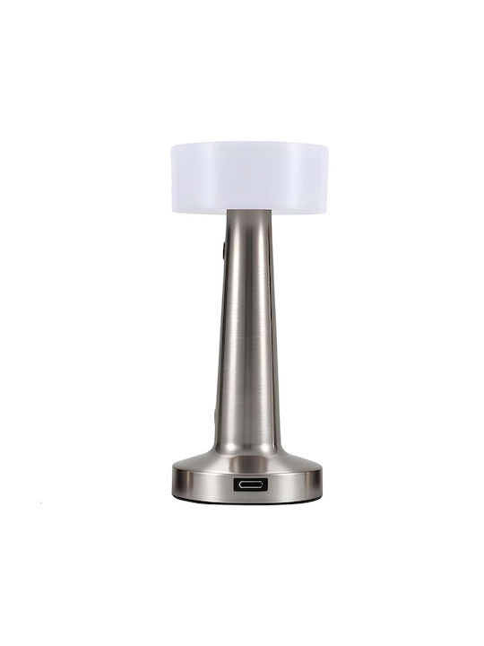 Avizar Wireless Touch Led Ambient Lamp 3 Light Modes Silver