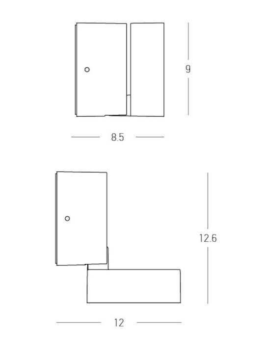 Zambelis Lights Επιτοίχιο Εξωτερικό Φωτιστικό LED IP65 6W