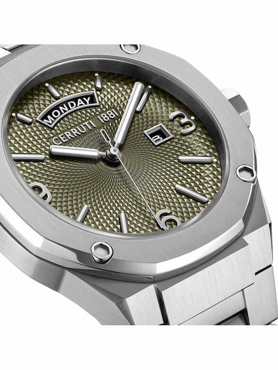 Cerruti Razzuolo Men's Watch Battery with Silver Metal Bracelet