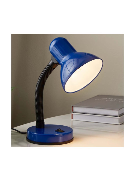 Avizar Adjustable Table Lamp Compatible E27 40w Flexible Arm Switch Black Blue