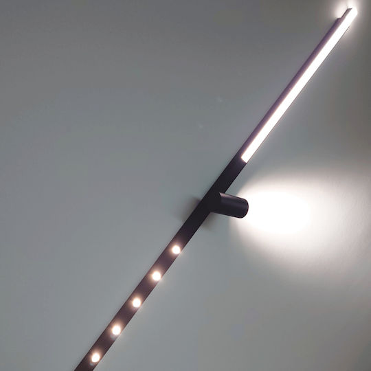 Zambelis Lights Μονό LED Θερμό Λευκό Σποτ σε Μαύρο Χρώμα