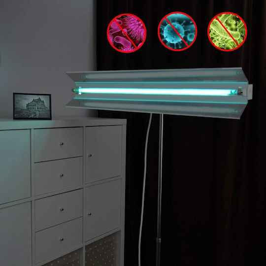 Uvc 55w Bactericidal Lamp Adjustable Mobile Stand Height Adjustable 100-190 Cm Sterilization