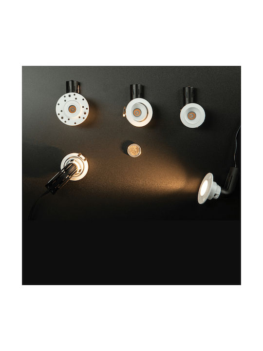 Zambelis Lights Χωνευτό Σποτ με Ενσωματωμένο LED και Θερμό Λευκό Φως Λευκό 1τμχ