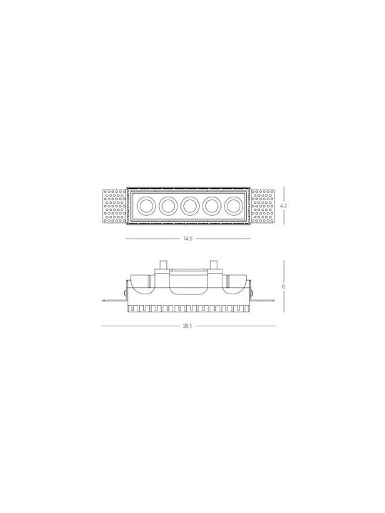 Zambelis Lights Χωνευτό Σποτ με Ενσωματωμένο LED και Θερμό Λευκό Φως Μαύρο 1τμχ