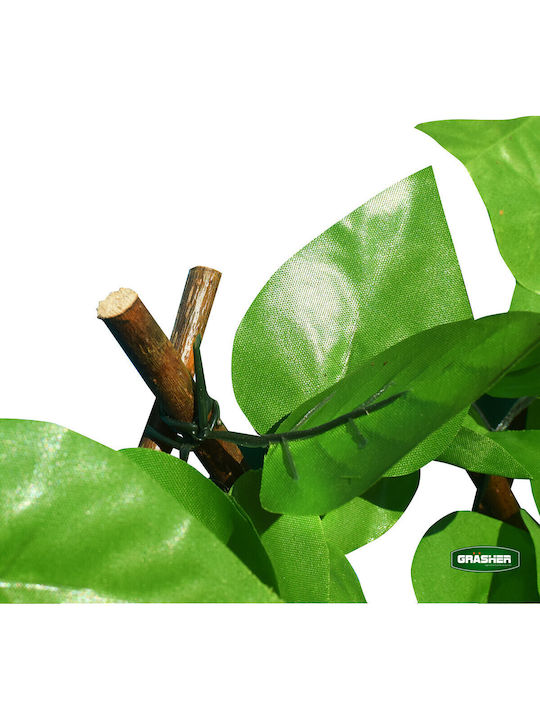 Grasher Artificial Foliage in Trellis with double leaf and wooden pergola 1x2m