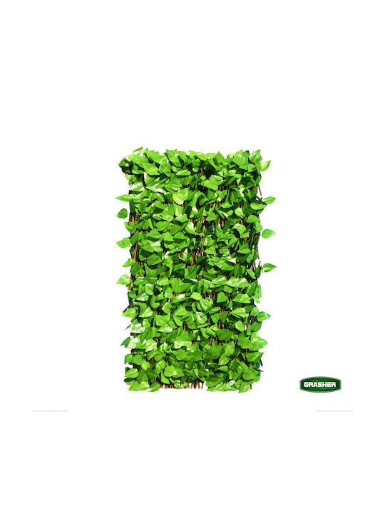 Grasher Artificial Foliage in Trellis with double leaf and wooden pergola 1x2m