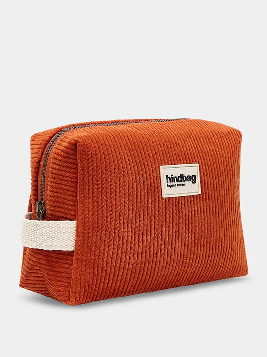 Hindbag Kulturbeutel Leon Brick Corduroy Kordel-Neseser Organische Baumwolle