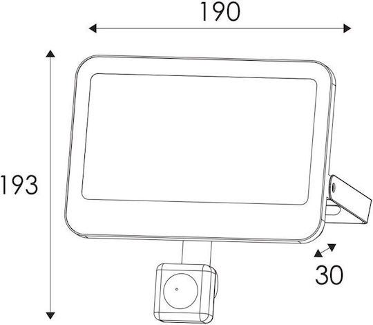 Aca Στεγανός Προβολέας LED 50W Ψυχρό Λευκό 6500K IP66