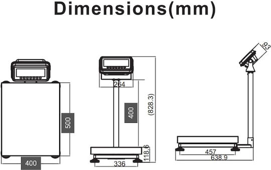T-Scale Πλάστιγγα με Ικανότητα Ζύγισης 150kg και Ακρίβεια 20gr