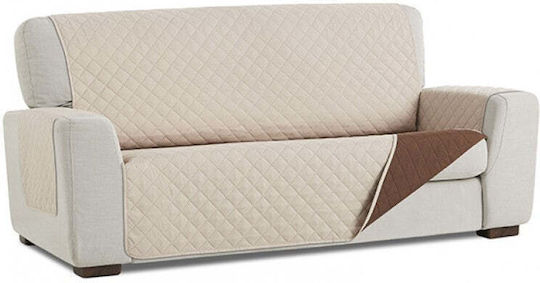 Sofazip Elastic Cover for Four Seater sofa Brown - Beige 220εκ. 1pcs SZMATMABE