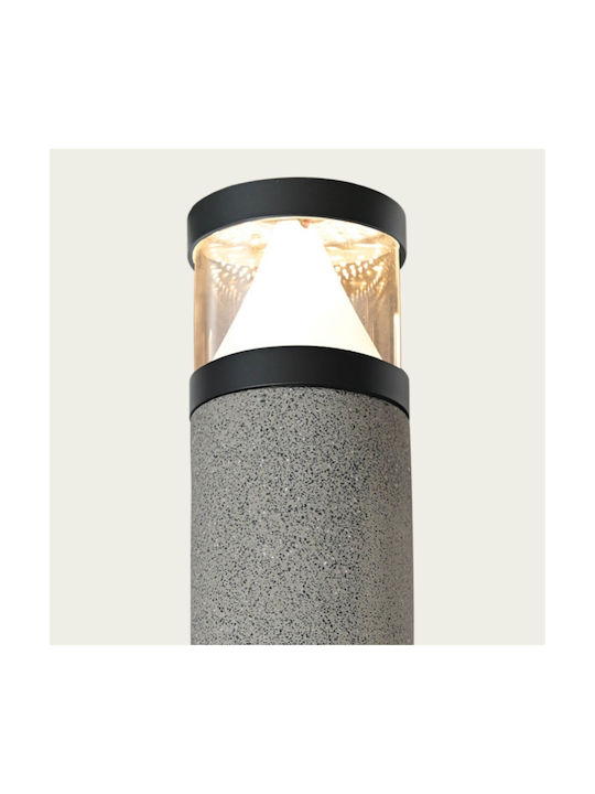 Zambelis Lights Outdoor Floor Lamp Small Post LED Outdoor 10W with Warm White Light IP65 Beige