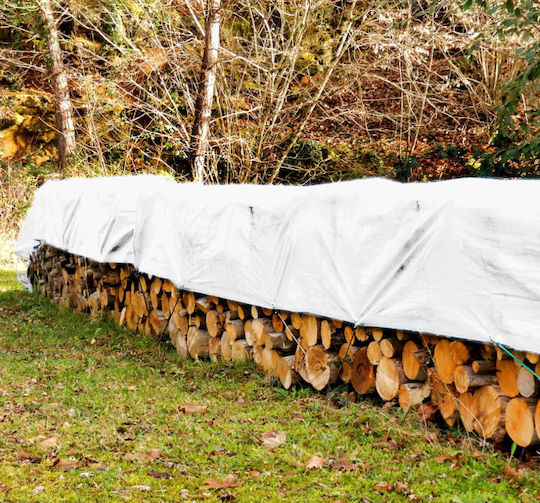 Dalimond Reinforced Rings Waterproof Tarpaulin 190gr/m² 10x5m. Heavy Duty White