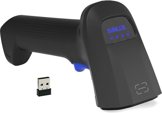 Sunlux Handheld Scanner Wireless with 2D and QR Barcode Reading Capability