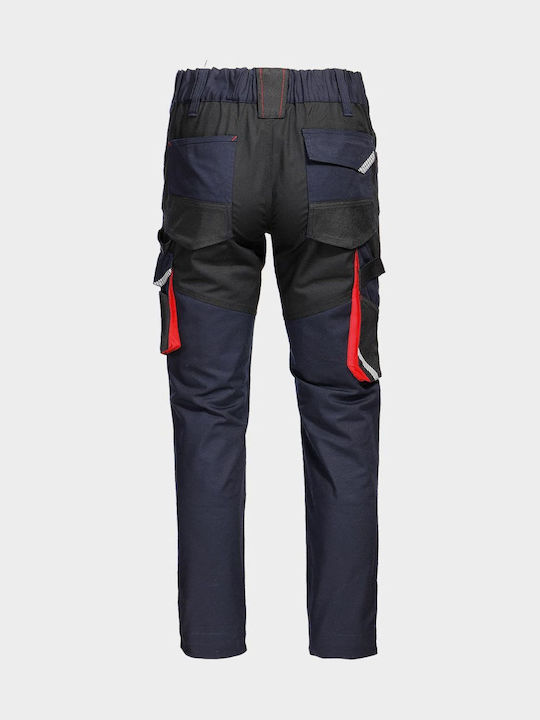 Stenso Stretch Reflective Work Trousers Blue