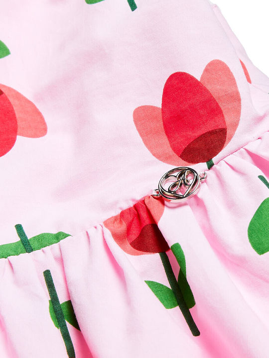Kinderkleid Blumen Rosa