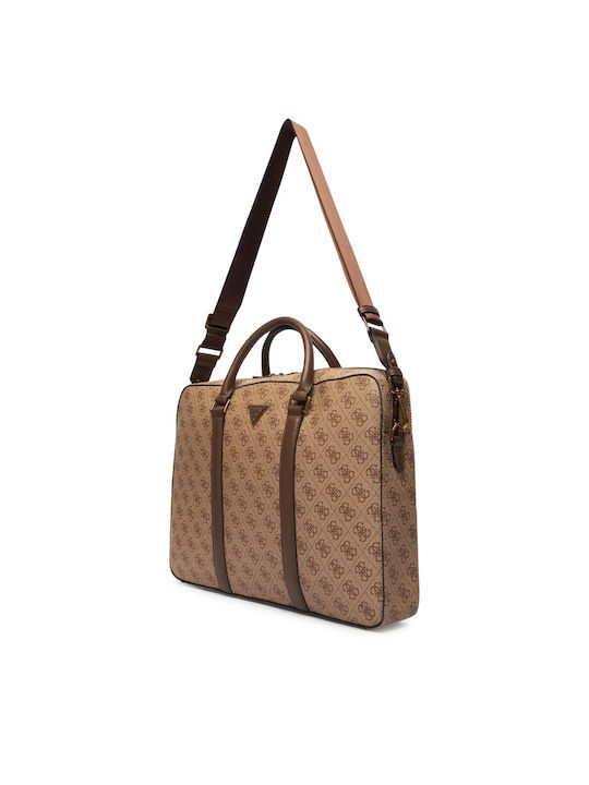 Milano Δερμάτινος Ανδρικός Χαρτοφύλακας Μπεζ