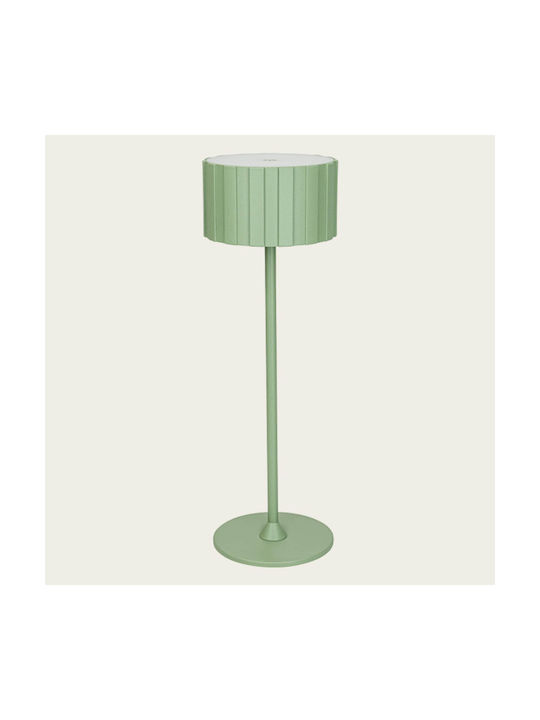 Zambelis Lights Table Lamp LED with Green Shade and Base