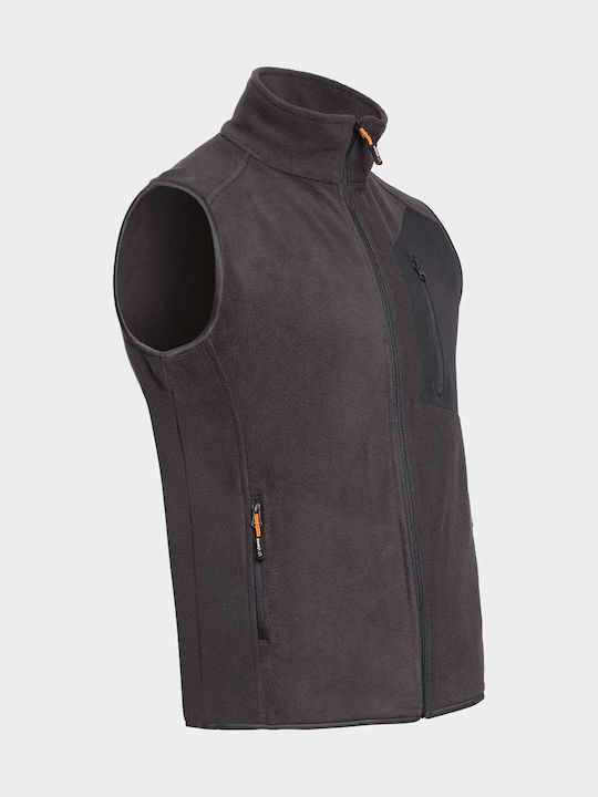 Stenso Vest Ανδρικό Γιλέκο Εργασίας με Επένδυση Fleece Γκρι