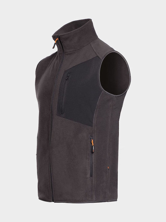 Stenso Vest Ανδρικό Γιλέκο Εργασίας με Επένδυση Fleece Γκρι