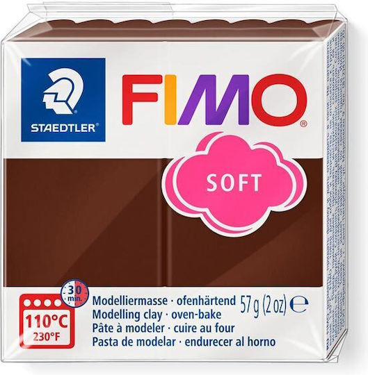 Staedtler Fimo Soft Πολυμερικός Πηλός Καφέ 57gr