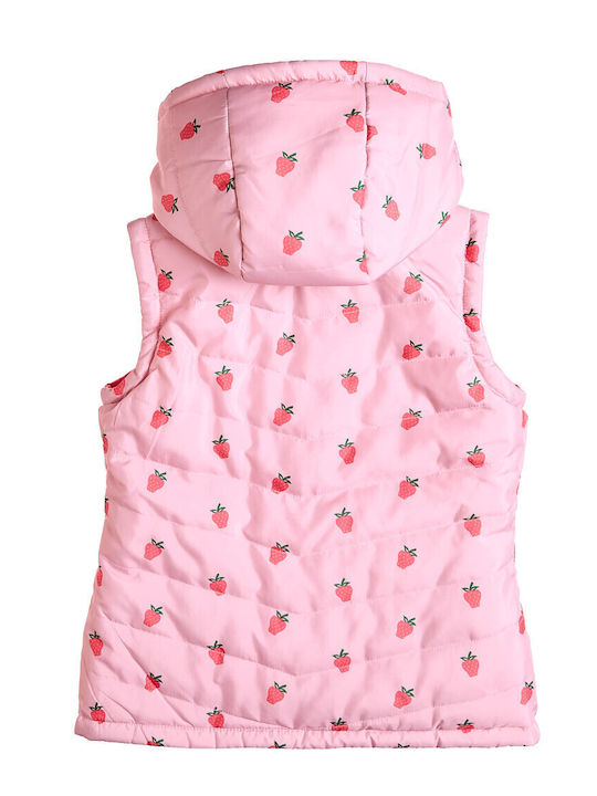 Kids' Casual Jacket Sleeveless Double Sided with Lining & Hood Orange