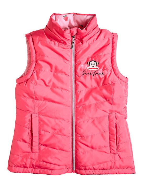 Kids' Casual Jacket Sleeveless Double Sided with Lining & Hood Orange
