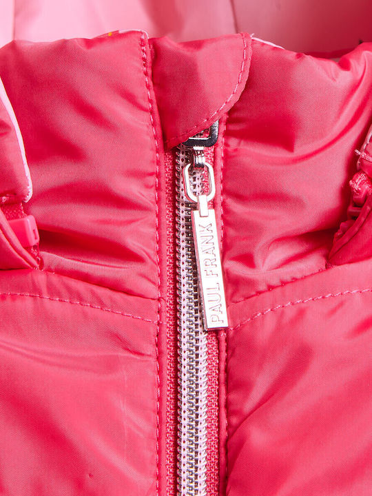 Kids' Casual Jacket Sleeveless Double Sided with Lining & Hood Orange