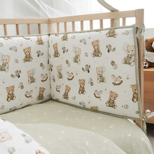 Vesta Home Baby Teddy Standard Crib Bumper Inside 40x195cm