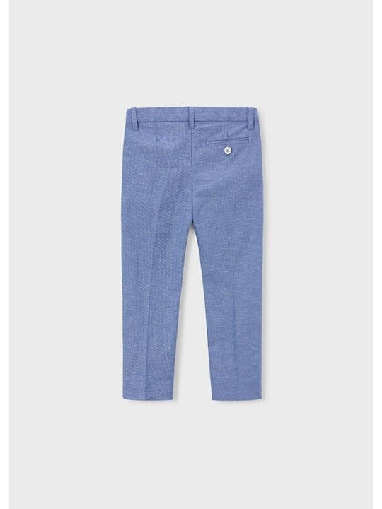 Mayoral Kids' Linen Pants Blue