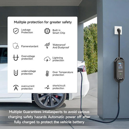 Încărcător Portabil 3.6kW cu Cablu Încorporat 8m Tipul 2 (B0CT32NWCF)