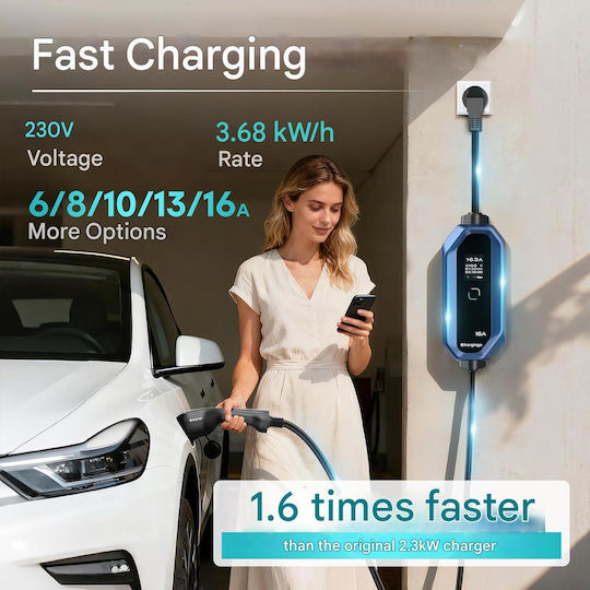 Încărcător Portabil 3.6kW cu Cablu Încorporat 5m Tipul 2 (B0CG67N79H)
