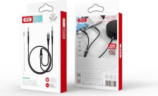 XO Convertor 3.5mm masculin în 3.5mm / USB-C feminin 1buc