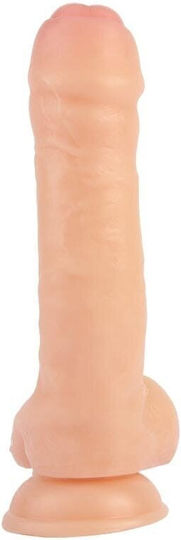 Dildo Real Dildo με Όρχεις και Βεντούζα Ροζ