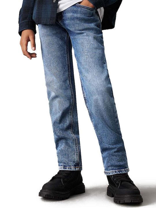 Calvin Klein Pantalon Jeans Pentru Copii Albastru Spălat Hero