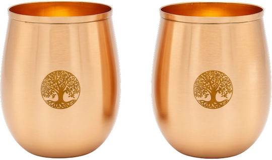 Handmade Reines Kupfer Tasse Tree Life Χάλκινο Ποτήρι 350ml