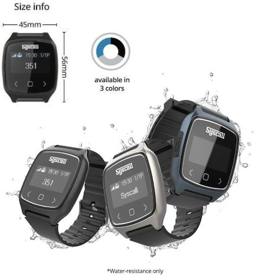Clip Watch Syscall Sb 700 Wish Pager Portable Call Receiver
