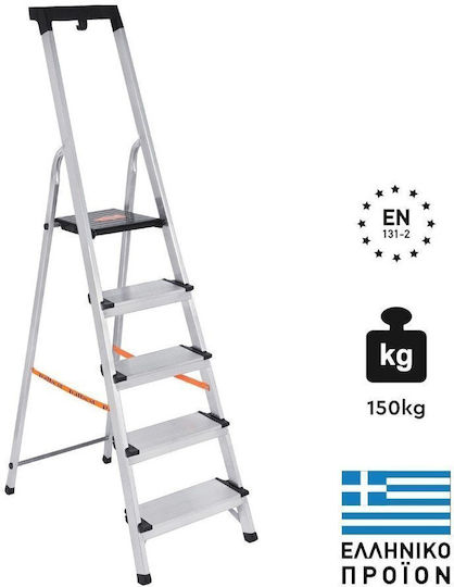 Leiter Aluminium mit 4+1 Stufen