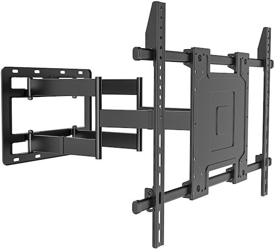 Techly Tv Mount Ultra Slim Επικλινόμενη Βάση Διπλό Βραχίονα Tv 65”-110” Full-motion Έως 120kg