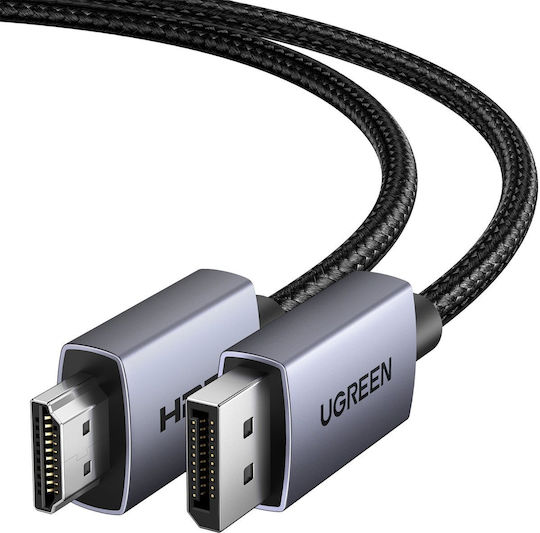 Ugreen Cable DisplayPort male - HDMI male 3m Μαύρο