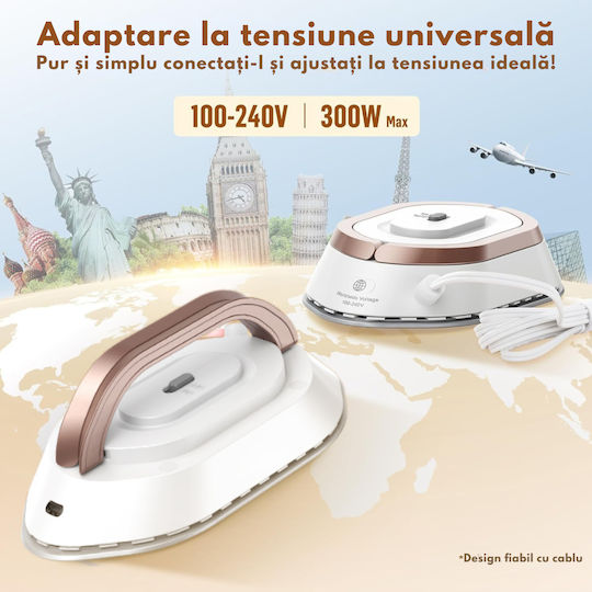 Fier de călcat de călătorie Abur 300W