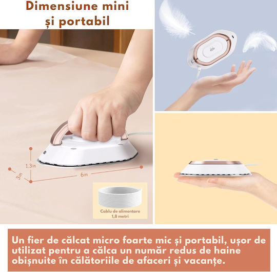 Fier de călcat de călătorie Abur 300W