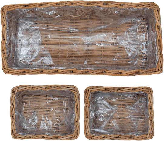 vidaXL Suporturi pentru ghiveci din plastic Gri 3buc