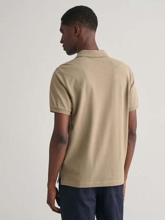 Men's Blouse Gant Shield Pique Ss Polo Shirt 2210/203 Olive Beige