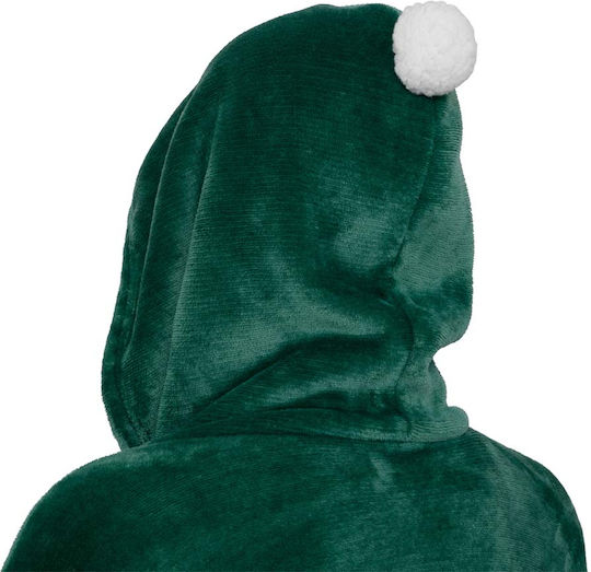 A-s Flan Pătură Polar Fleece Cu Mâneci 85x118cm Verde