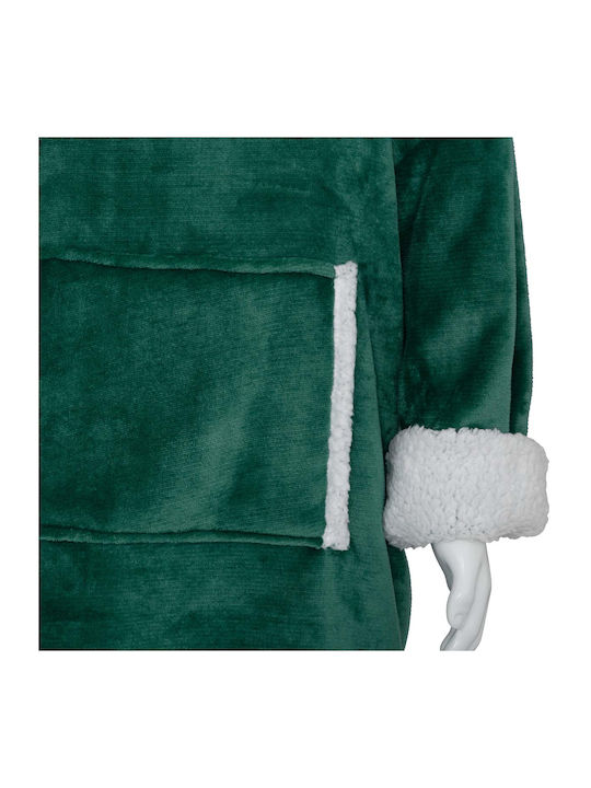 A-s Flan Κουβέρτα Fleece με Μανίκια 85x118εκ. Green