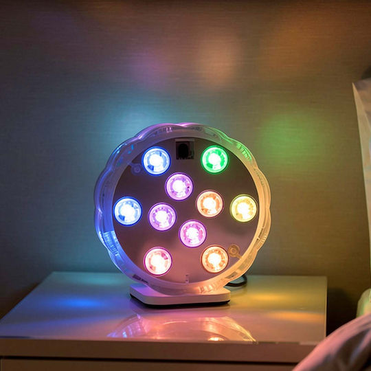 Avizar Lampă Led Decorativă Rgb Submersibilă 5w Telecomandă Piscină Acvariu Alb